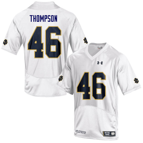 Men's NCAA Notre Dame Fighting Irish #41 Jimmy Thompson Stitched College Under Armour Authentic White Football Jersey EX10R36IT